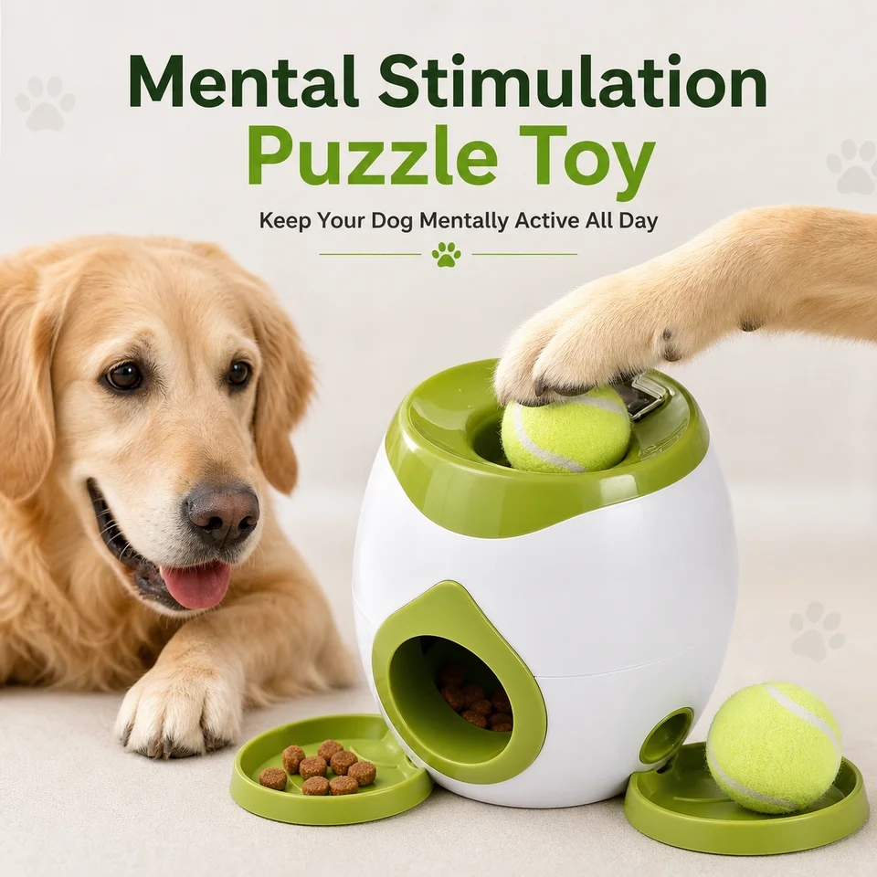 Interactive Squeaky Plush Dog Toy - Pelontar Bola Anjing Otomatis, Mesin Interaktif