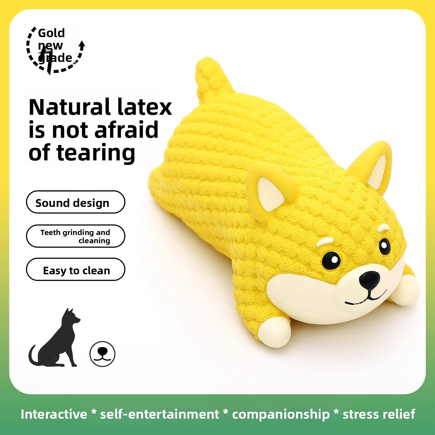 Interactive Squeaky Plush Dog Toy - Mainan Kunyah Anjing Berbentuk Beruang Lateks