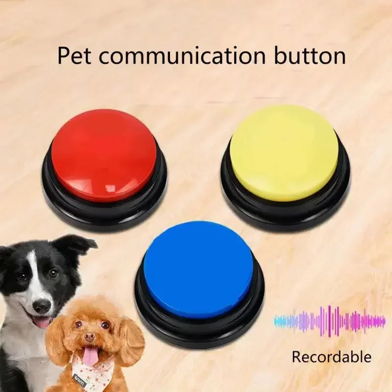 Interactive Squeaky Plush Dog Toy - Kotak suara hewan peliharaan, dapat merekam