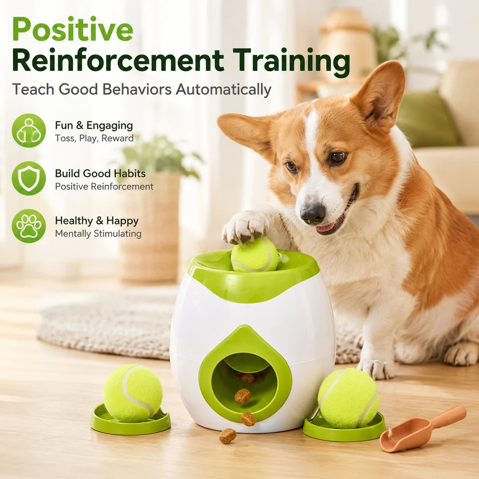 Pelontar Bola Anjing Otomatis, - Interactive Squeaky Plush Dog Toy ulasan dan harga