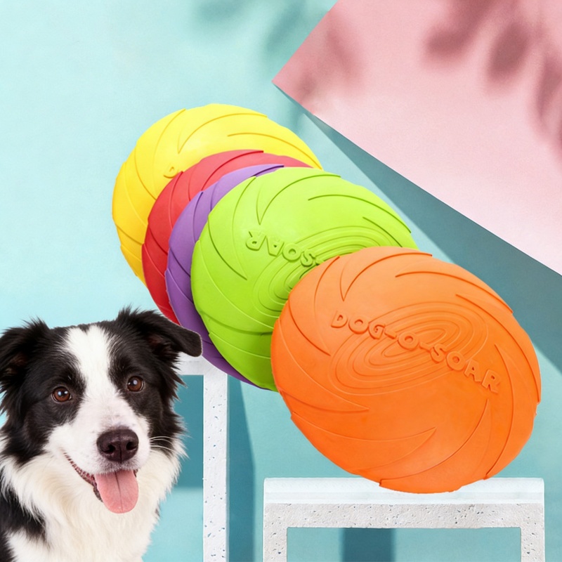 Mainan Piring Terbang Silikon  - Flying Disc Dog Training Toy ulasan dan harga