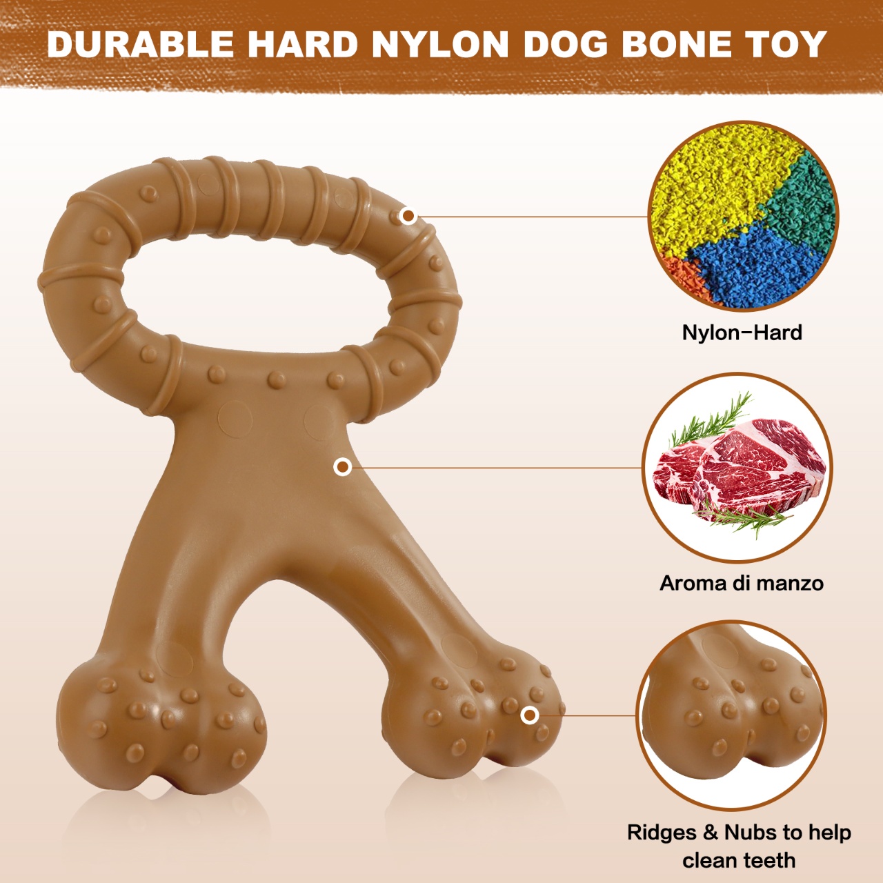 1 Buah Mainan Kunyah Anjing In - Teeth Cleaning Dog Chew Bone ulasan dan harga