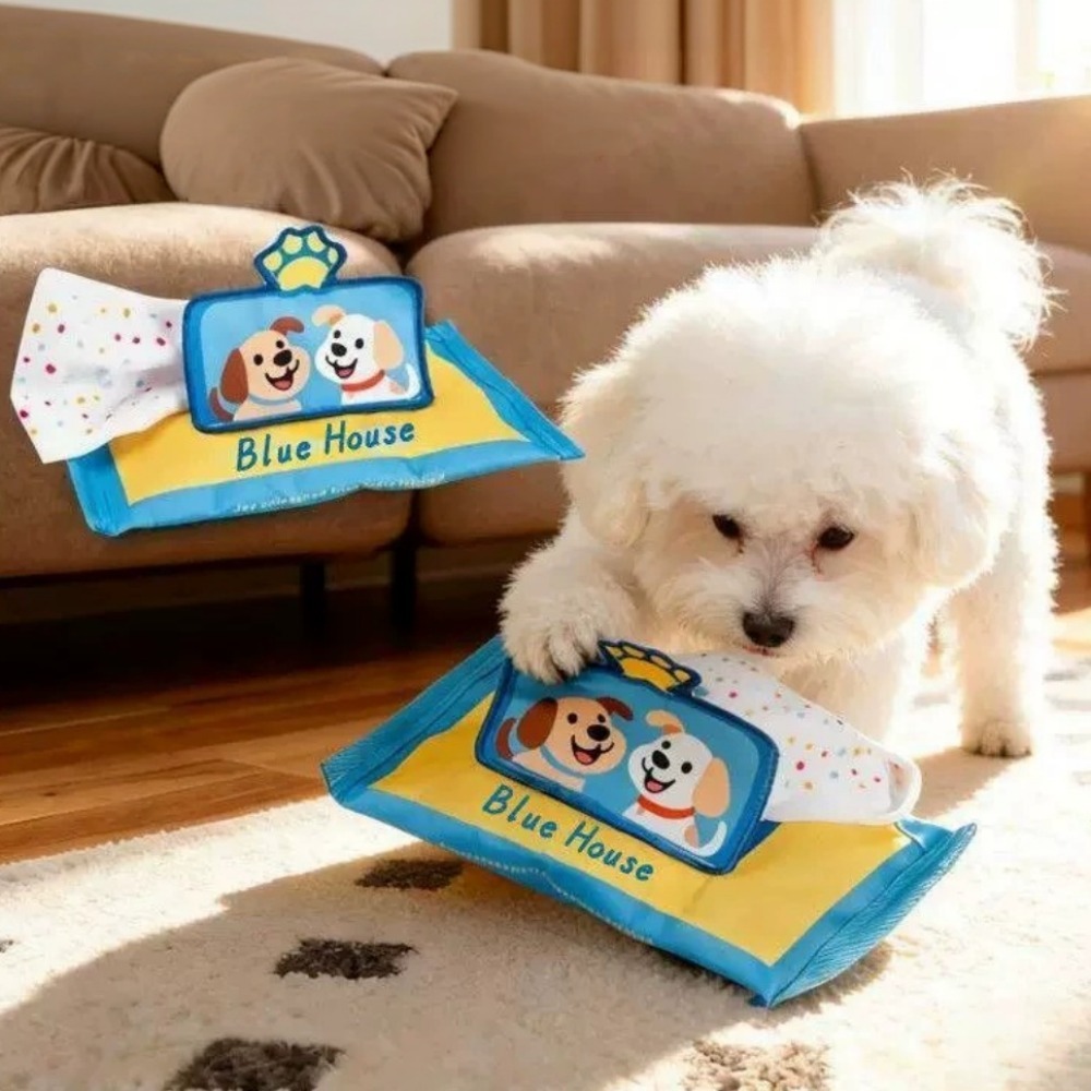Kotak Tisu Mainan Hewan Peliha - Interactive Squeaky Plush Dog Toy ulasan dan harga