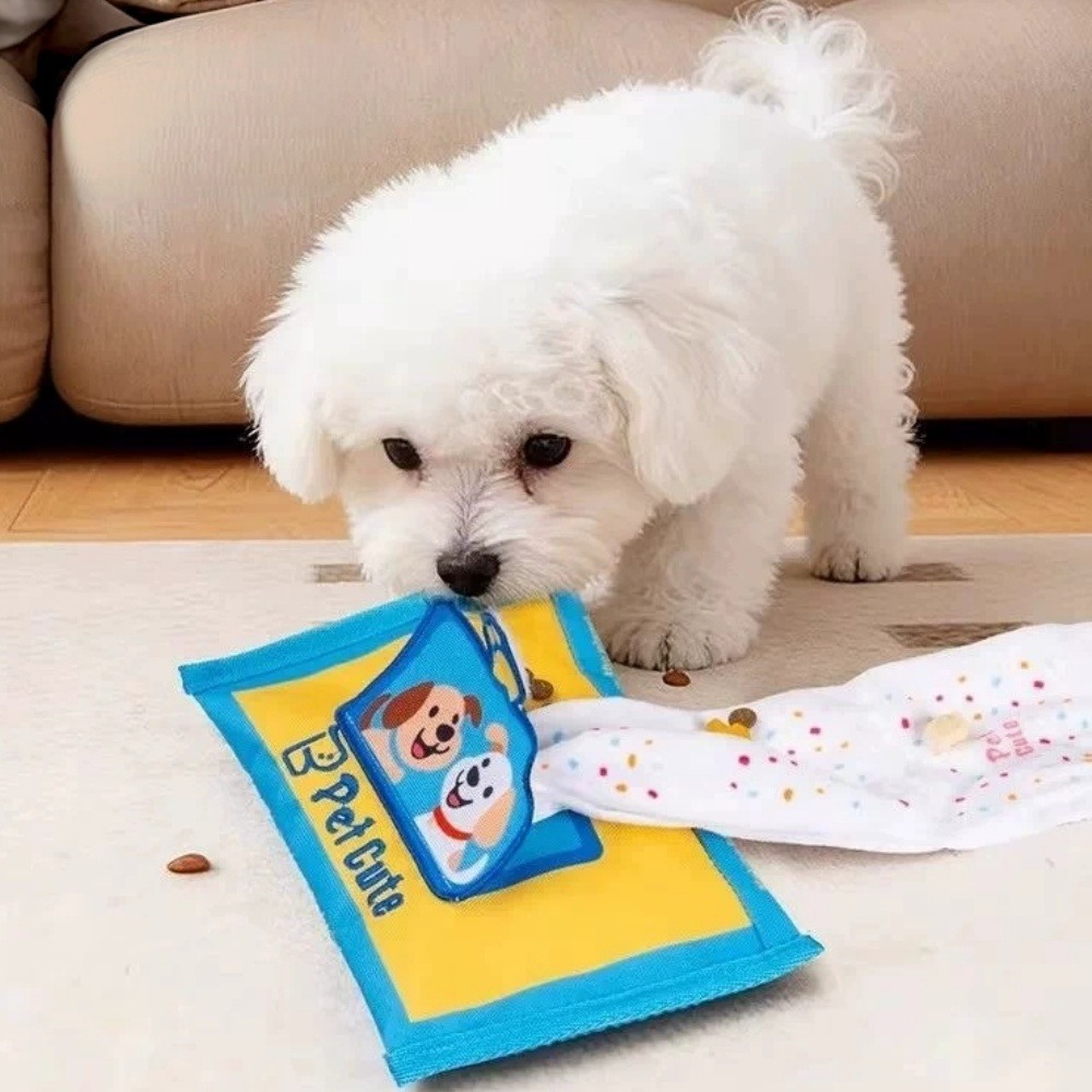 Kotak Tisu Mainan Hewan Peliha - Interactive Squeaky Plush Dog Toy ulasan dan harga